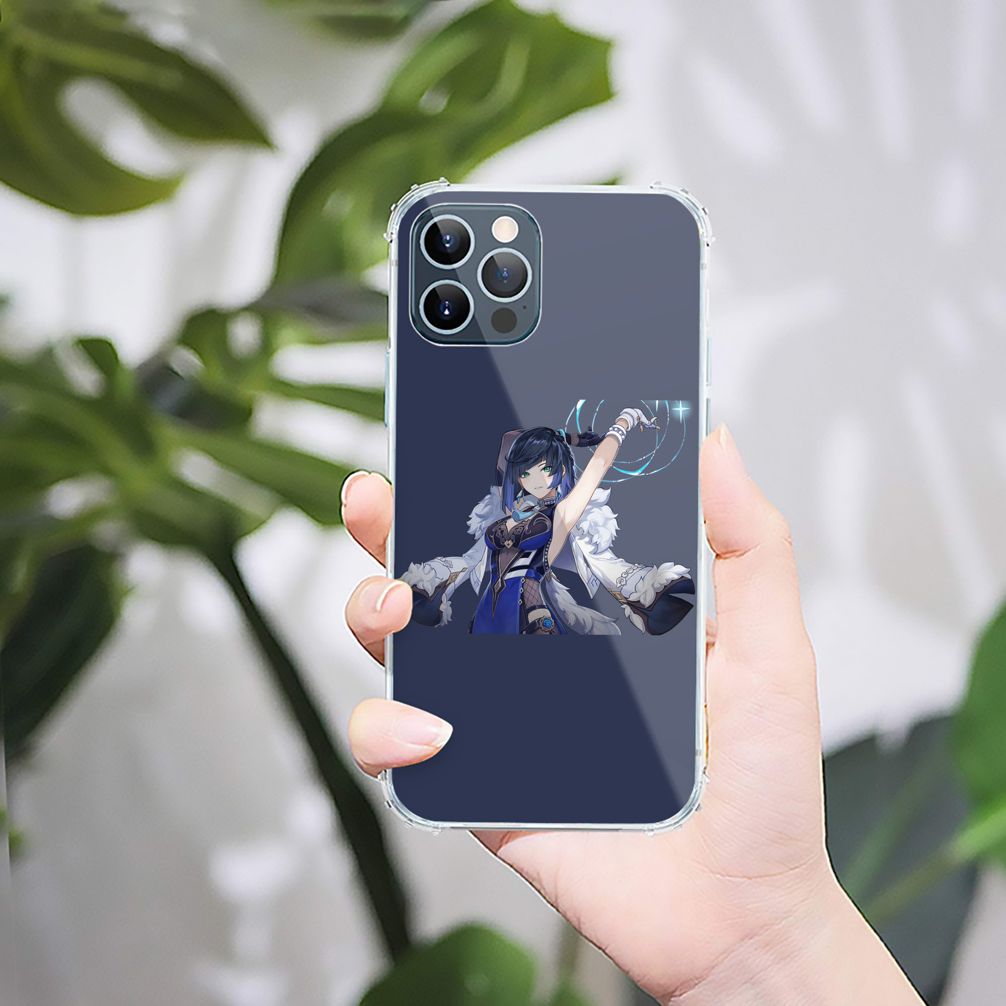 げんし神 夜兰 やらん genshin Yaran 【iPhone 12シリーズ対応】透明スマホケース（クリアソフトケース）
